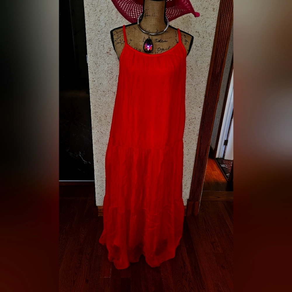 Beutiful Italian Summer Beach Dress 30% Silk Size Small/medium